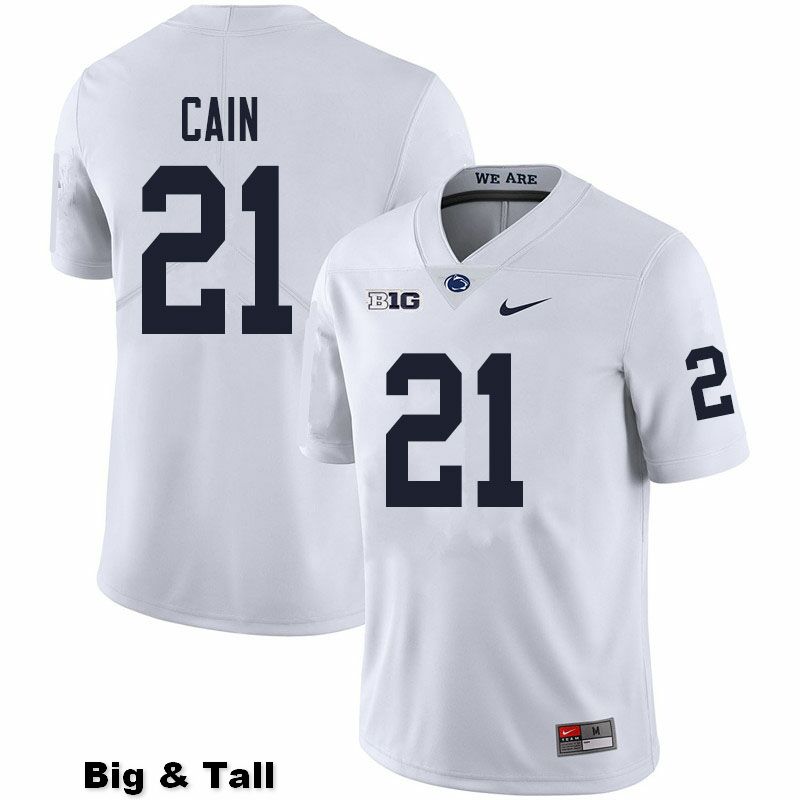 NCAA Nike Men's Penn State Nittany Lions Noah Cain #21 College Football Authentic Big & Tall White Stitched Jersey YIO3598YJ